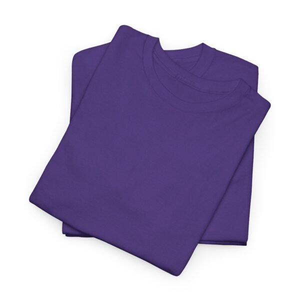 Unisex Heavy Cotton Tee - Comfortable Everyday Wear in Vibrant Purple - Image 8