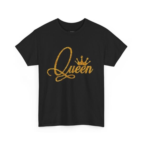 Queen Glitter Unisex Heavy Cotton Tee - Stylish Graphic Shirt for Confident Women - Image 2