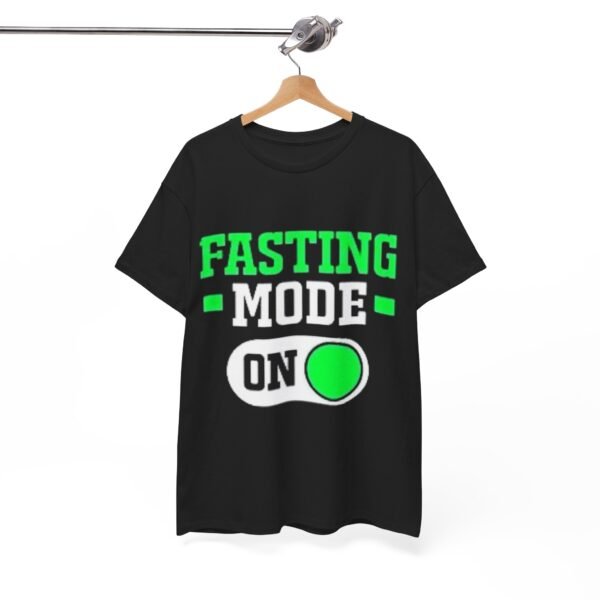Fasting Mode On Unisex Heavy Cotton Tee | Funny Fitness Shirt - Image 4