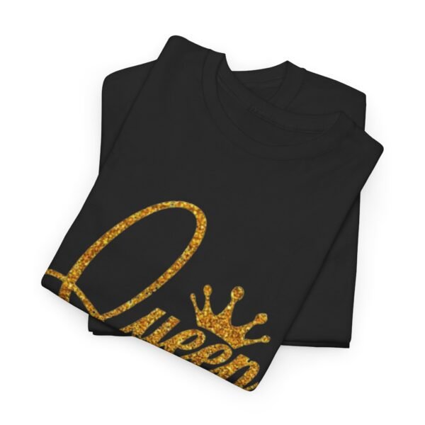 Queen Glitter Unisex Heavy Cotton Tee - Stylish Graphic Shirt for Confident Women - Image 8