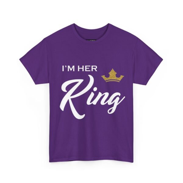 Unisex Heavy Cotton Tee - 'I’m Her King' Stylish Tee for Couples - Image 11