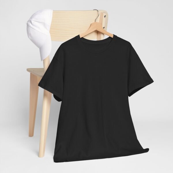 Black Unisex Heavy Cotton Tee - Comfy Casual Everyday Wear - Image 5