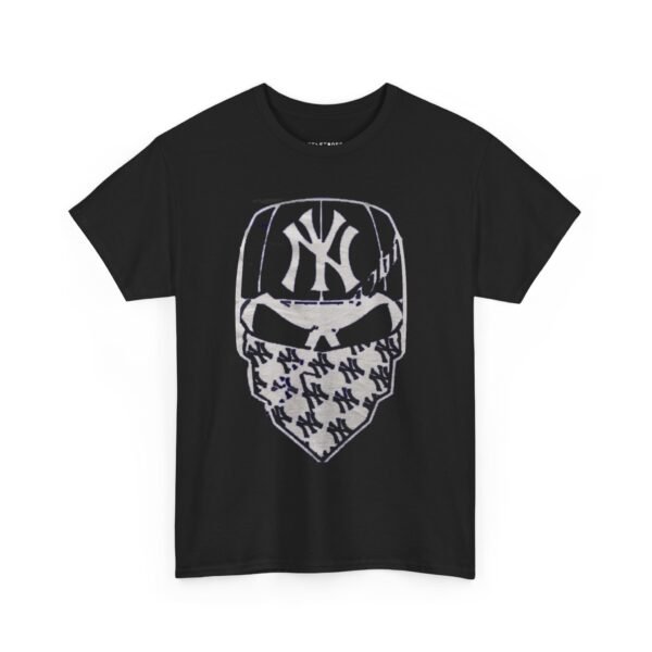 Unisex Heavy Cotton Tee - Urban Style NY Cap with Bandana Graphic - Image 2