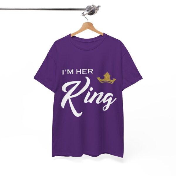 Unisex Heavy Cotton Tee - 'I’m Her King' Stylish Tee for Couples - Image 14