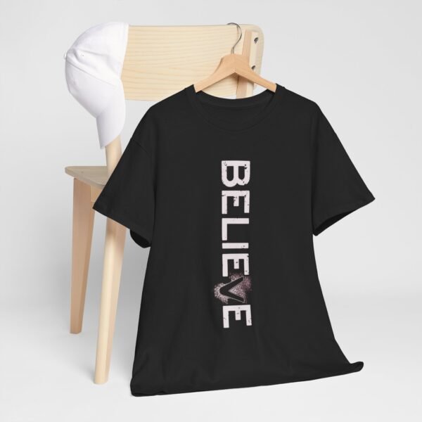 Believe Unisex Heavy Cotton Tee - Inspirational Graphic T-Shirt - Image 6