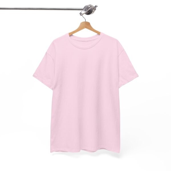 Comfortable Unisex Heavy Cotton Tee in Soft Pink - Casual Everyday Wear - Image 16