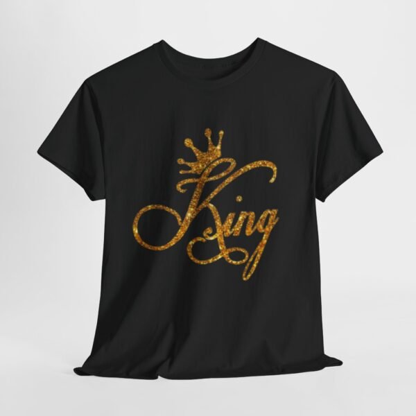Stylish Unisex Heavy Cotton Tee - "King" Crown Design - Perfect for Celebrations & Everyday Wear