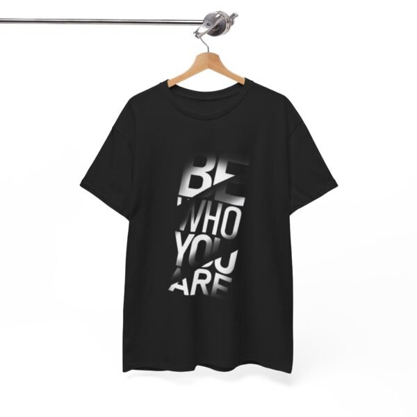 Inspirational Unisex Heavy Cotton Tee - 'Be Who You Are' - Image 4