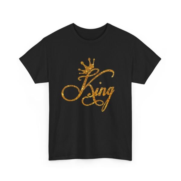 Stylish Unisex Heavy Cotton Tee - "King" Crown Design - Perfect for Celebrations & Everyday Wear - Image 2