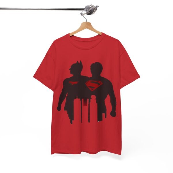 Heroic Duo Unisex Heavy Cotton Tee - Batman & Superman Design - Image 12