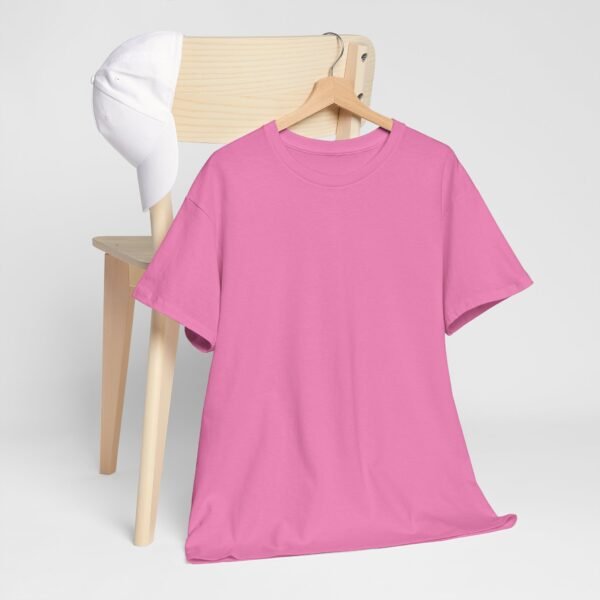 Comfortable Unisex Heavy Cotton Tee in Soft Pink - Casual Everyday Wear - Image 27