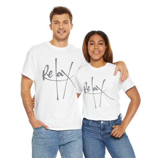 Relax Unisex Heavy Cotton Tee - Comfortable Casual Wear for Stress Relief - Image 19