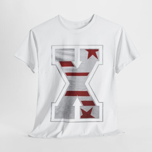Bold Unisex Heavy Cotton Tee with Star & Stripes Design - Image 9