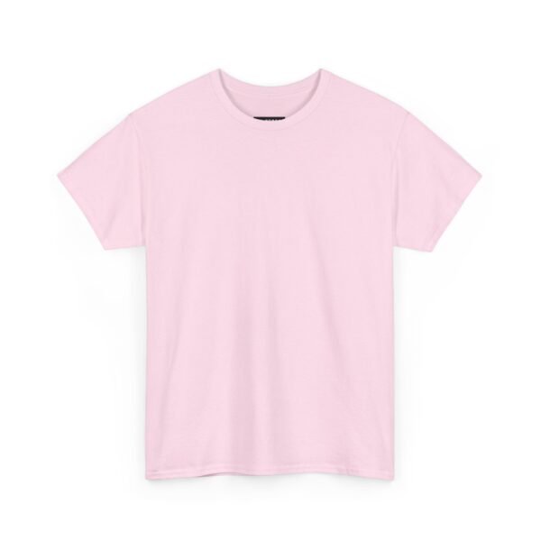 Comfortable Unisex Heavy Cotton Tee in Soft Pink - Casual Everyday Wear - Image 13