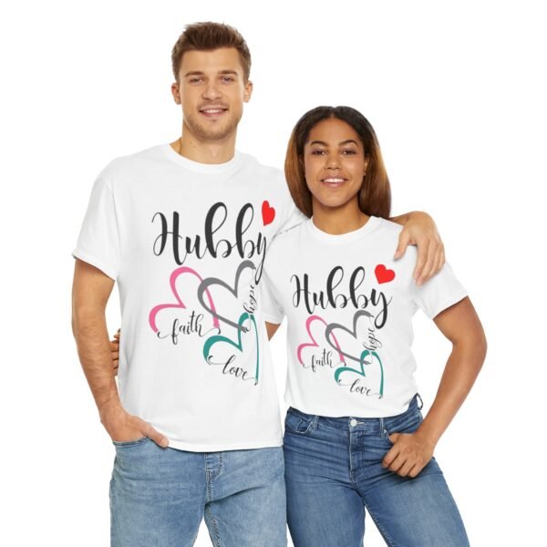 Romantic Hubby T-Shirt - Faith, Love, Design - Image 9