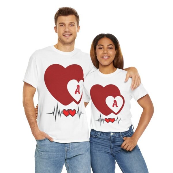 Heartbeat Love Unisex Tee - Perfect for Valentine's Day & Romantic Gifts - Image 9