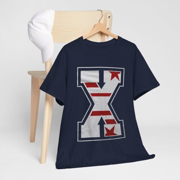 Bold Unisex Heavy Cotton Tee with Star & Stripes Design - Image 3