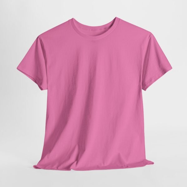 Comfortable Unisex Heavy Cotton Tee in Soft Pink - Casual Everyday Wear - Image 25