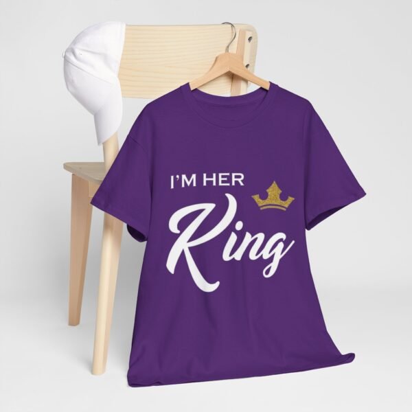 Unisex Heavy Cotton Tee - 'I’m Her King' Stylish Tee for Couples - Image 15