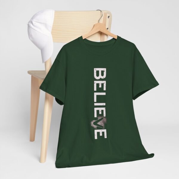 Believe Unisex Heavy Cotton Tee - Inspirational Graphic T-Shirt - Image 13