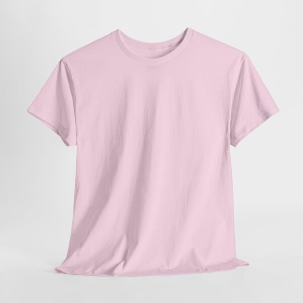 Comfortable Unisex Heavy Cotton Tee in Soft Pink - Casual Everyday Wear - Image 15