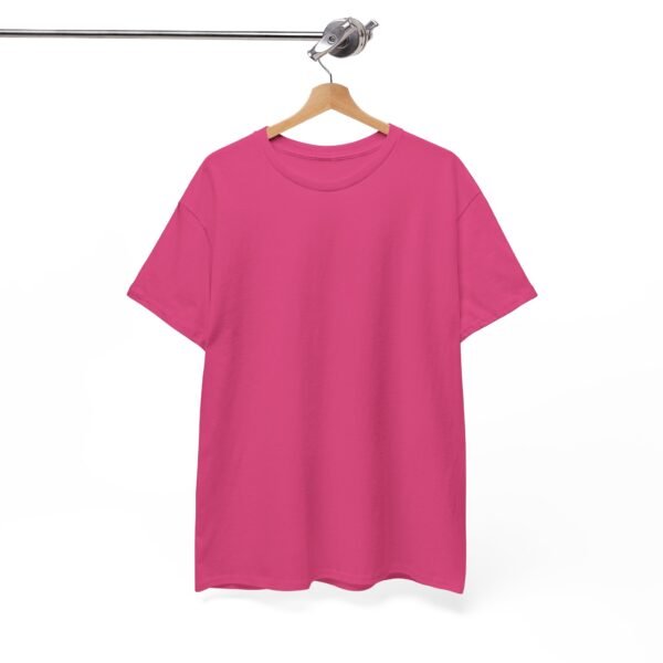 Comfortable Unisex Heavy Cotton Tee in Soft Pink - Casual Everyday Wear - Image 4