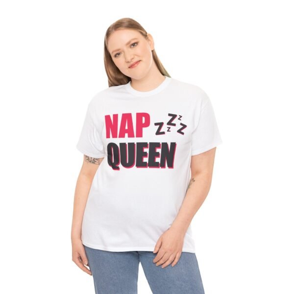 Nap Queen Unisex Heavy Cotton Tee - Perfect for Nappers and Relaxation Lover - Image 7