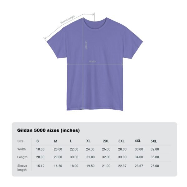 Unisex Heavy Cotton Tee - Soft Lavendar Everyday Comfort - Image 12