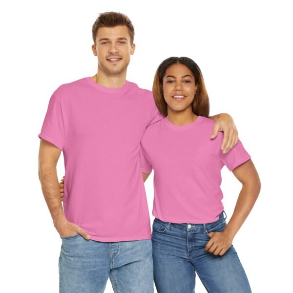 Comfortable Unisex Heavy Cotton Tee in Soft Pink - Casual Everyday Wear - Image 30