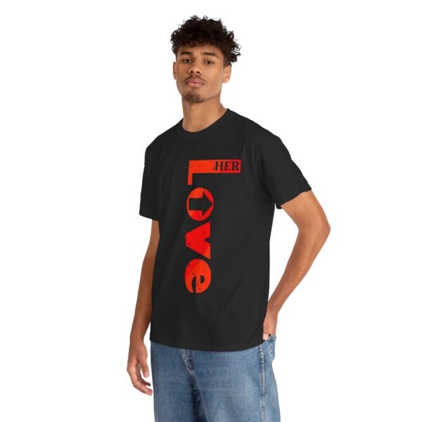 Unisex Heavy Cotton Tee - 'LOVE HER' Graphic Shirt for Everyday Comfort - Image 9