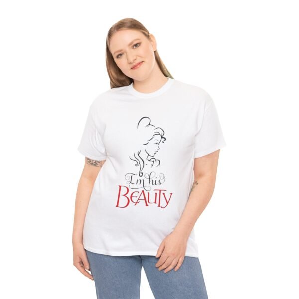 "I'm His Beauty" Unisex Heavy Cotton Tee - Cute Couple Shirt for Romantic Occasions - Image 10