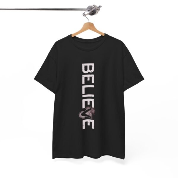 Believe Unisex Heavy Cotton Tee - Inspirational Graphic T-Shirt - Image 5