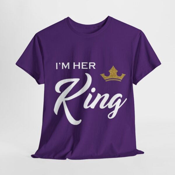 Unisex Heavy Cotton Tee - 'I’m Her King' Stylish Tee for Couples - Image 13