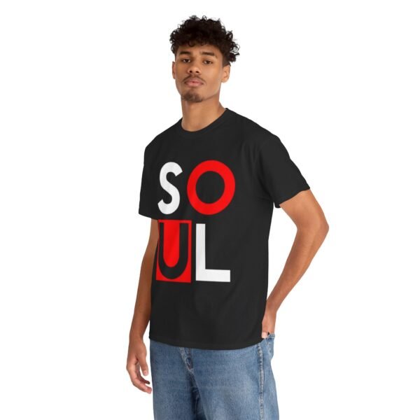 Unisex Heavy Cotton Tee - Bold 'SOUL' Design - Comfortable Everyday Fashion - Image 16