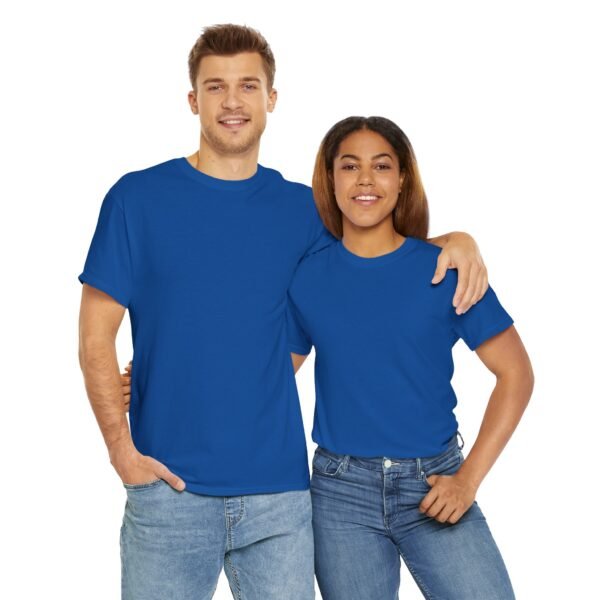 Bold Blue Unisex Heavy Cotton Tee - Comfortable Everyday Wear - Image 11