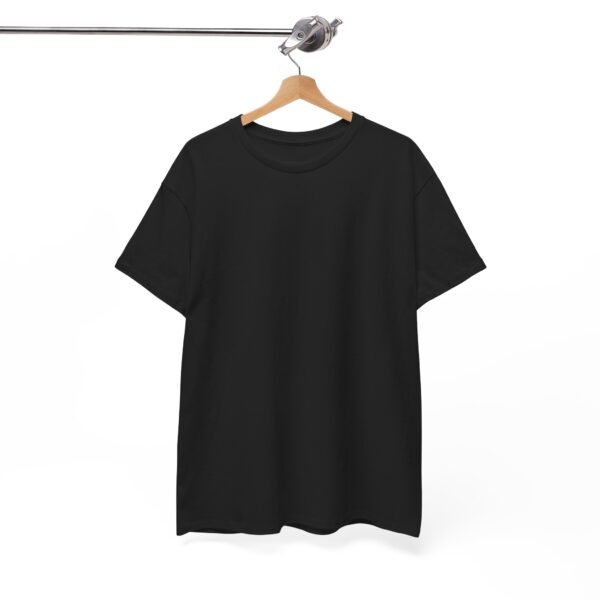 Black Unisex Heavy Cotton Tee - Comfy Casual Everyday Wear - Image 4