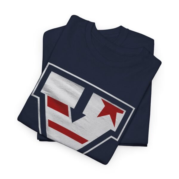 Bold Unisex Heavy Cotton Tee with Star & Stripes Design - Image 6