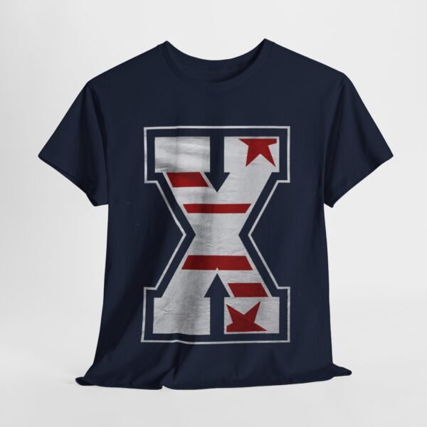 Bold Unisex Heavy Cotton Tee with Star & Stripes Design