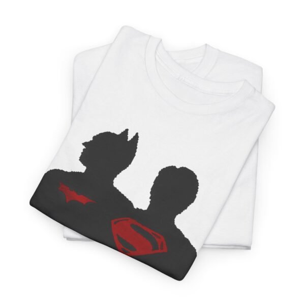 Heroic Duo Unisex Heavy Cotton Tee - Batman & Superman Design - Image 8