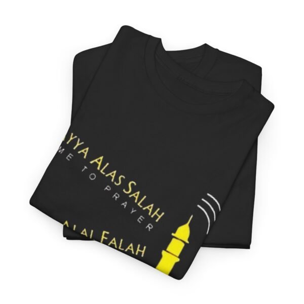 Unisex Heavy Cotton Tee - 'Hayya Alas Salah' Mosque Design for Prayer and Success - Image 8