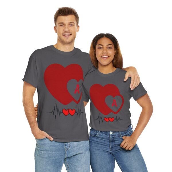 Heartbeat Love Unisex Tee - Perfect for Valentine's Day & Romantic Gifts - Image 29