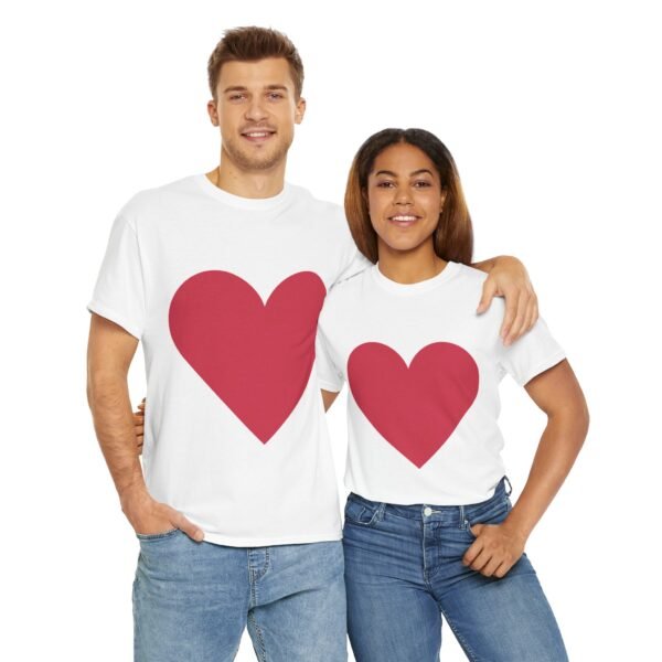 Heart Graphic Unisex Heavy Cotton Tee - Perfect for Valentine's Day and Everyday Love - Image 19