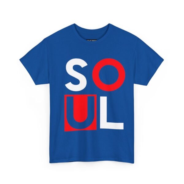 Unisex Heavy Cotton Tee - Bold 'SOUL' Design - Comfortable Everyday Fashion - Image 2