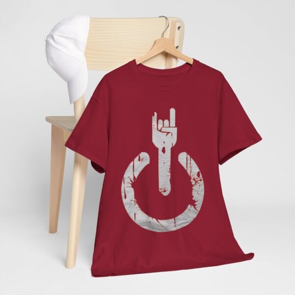 Rock On Unisex Heavy Cotton Tee - Bold Graphic T-Shirt for Music Lovers - Image 5