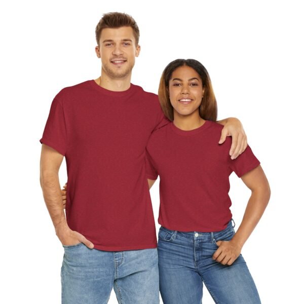 cherry red Unisex Heavy Cotton Tee - Comfortable Everyday Style for All Occasions - Image 11