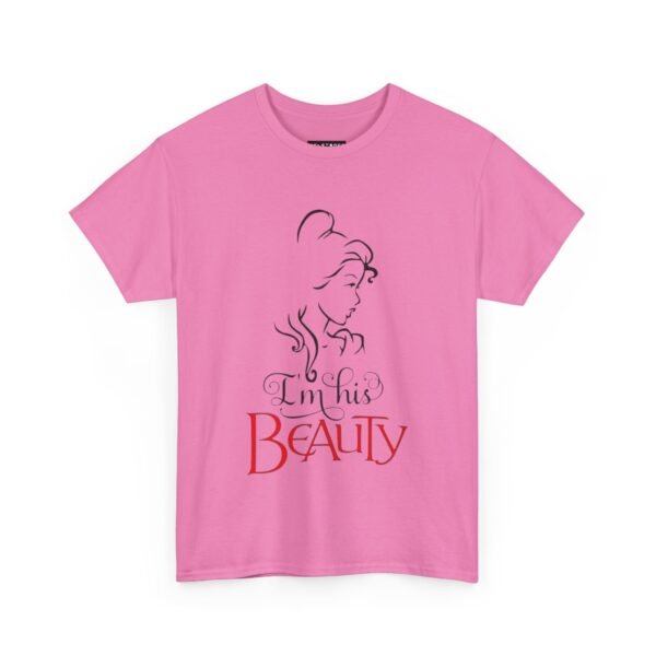 "I'm His Beauty" Unisex Heavy Cotton Tee - Cute Couple Shirt for Romantic Occasions - Image 12