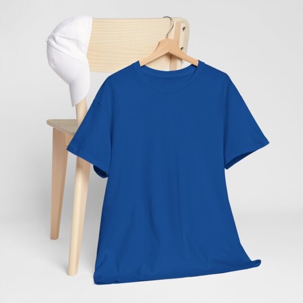 Bold Blue Unisex Heavy Cotton Tee - Comfortable Everyday Wear - Image 5