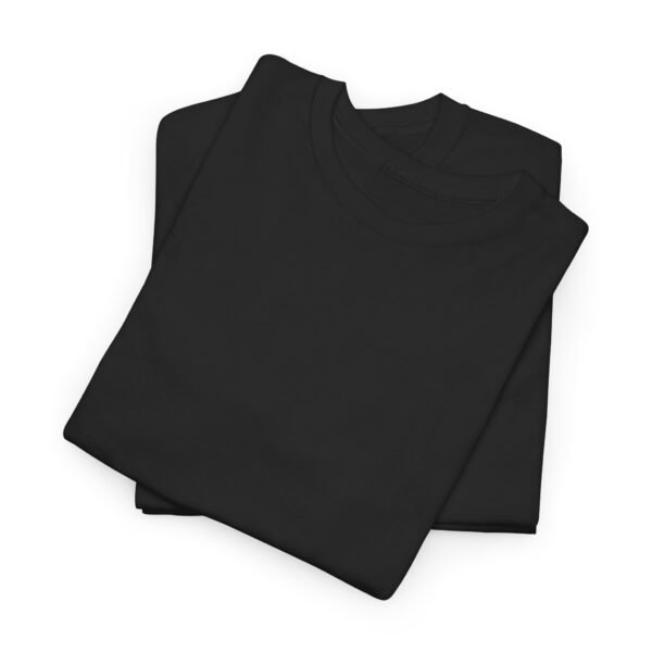 Black Unisex Heavy Cotton Tee - Comfy Casual Everyday Wear - Image 8
