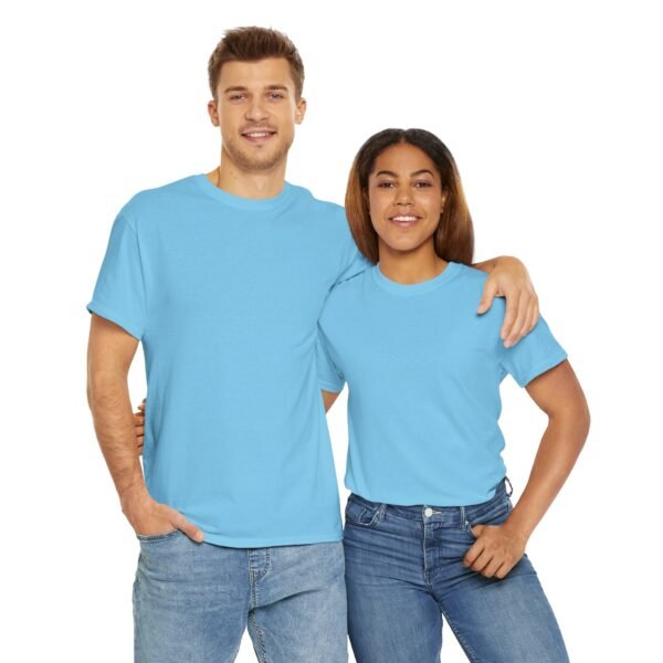 Casual Unisex Heavy Cotton Tee - Comfortable Everyday Wear - Image 11