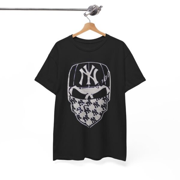 Unisex Heavy Cotton Tee - Urban Style NY Cap with Bandana Graphic - Image 4